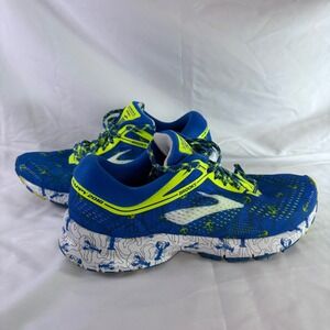 Brooks Launch 5 Running Shoes Womens 8.5 Blue Lime Nautical Lobster Anchors 2018